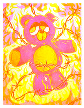 Load image into Gallery viewer, Deady Bear Riso Print