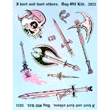 Load image into Gallery viewer, Hurt Glitter Sticker Sheet