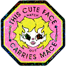 Load image into Gallery viewer, Cute Mace Glitter Sticker