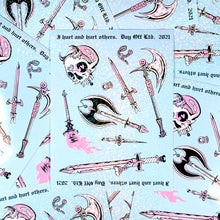 Load image into Gallery viewer, Hurt Glitter Sticker Sheet