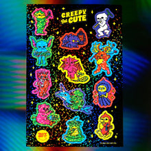 Load image into Gallery viewer, Cutie Cryptids Glitter Sticker Sheet