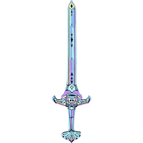 Trickster Sword Woodcut