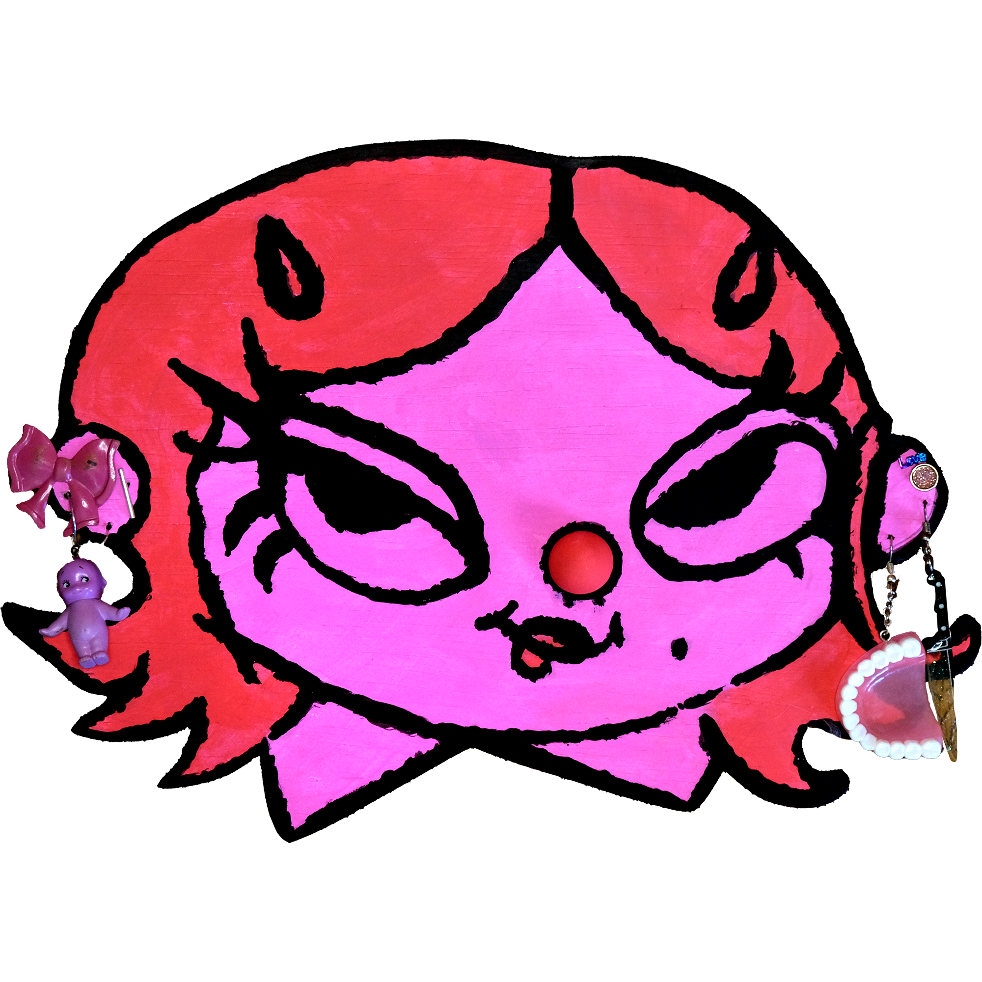 Earring Ladies Woodcuts