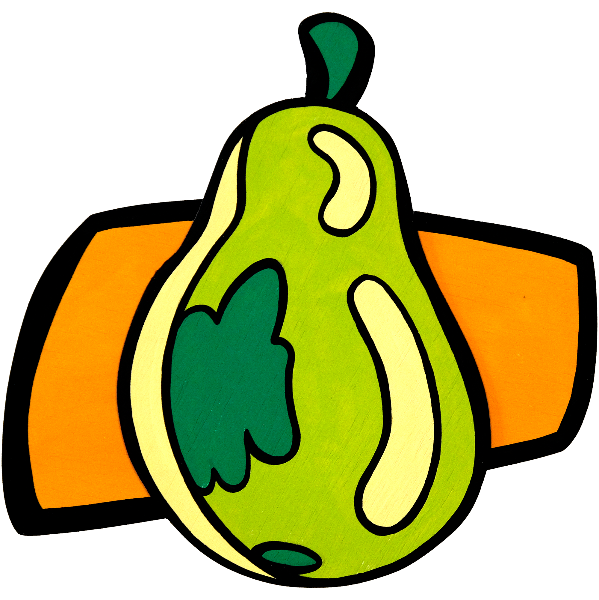 Juicy Pear Woodcut