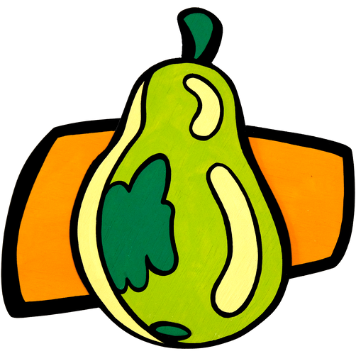 Juicy Pear Woodcut