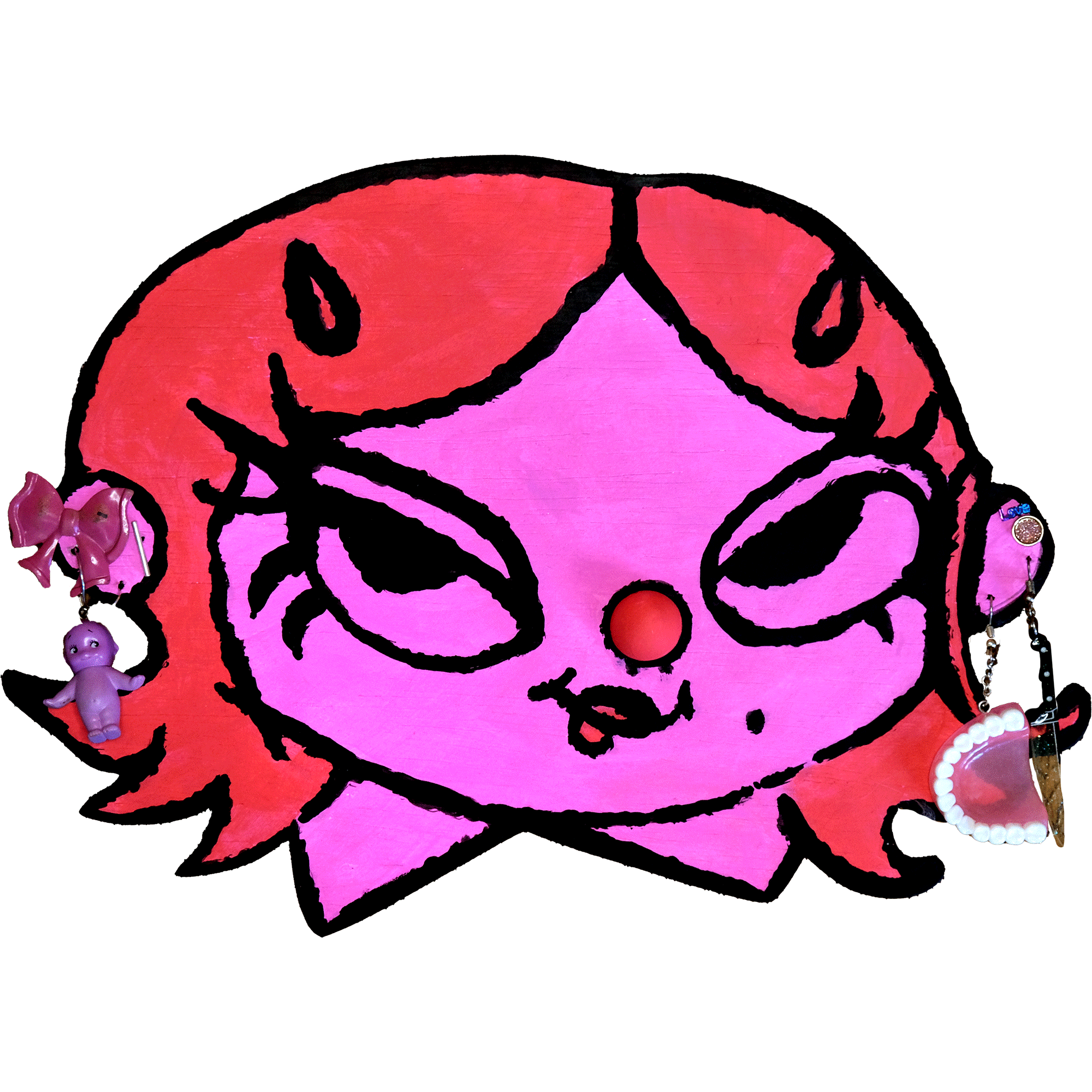 Earring Ladies Woodcuts