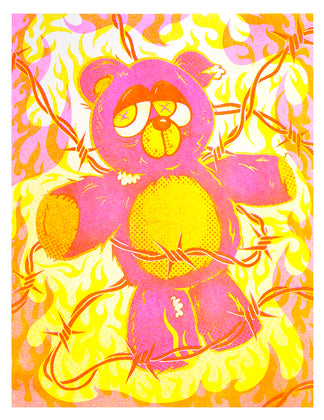 Deady Bear Riso Print