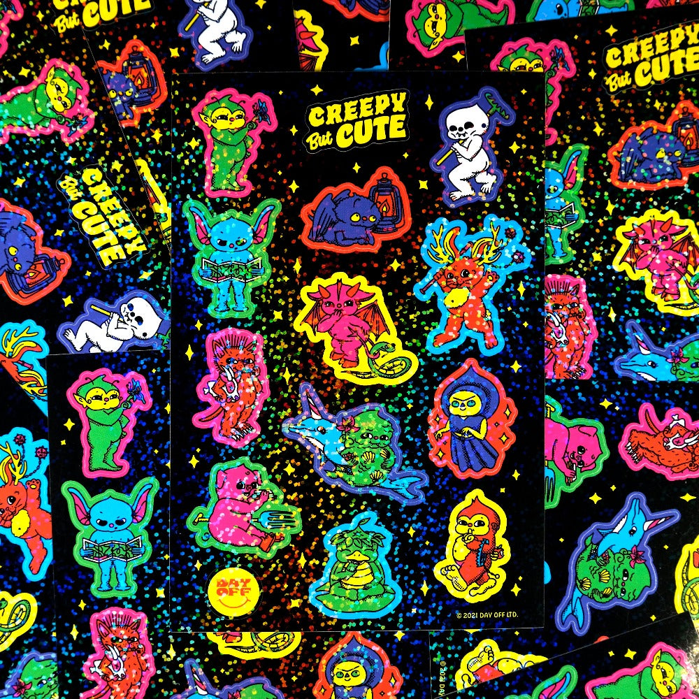 Cutie Cryptids Glitter Sticker Sheet